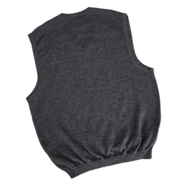 CUTTER & BUCK VINTAGE Wool Blend V- Neck Sweater Vest, Charcoal Gray, Men'… - Picture 2 of 4